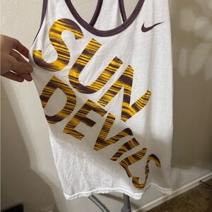 Nike Dri-FIT White and Purple Tank Top